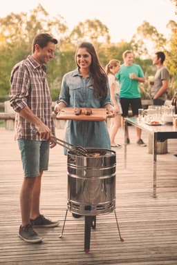 Brofuro | Barbecue | BBQ | Grillfust | BBQ Drum | Barrel | RVS | Ø40 | Houtskool — thumbnail 4