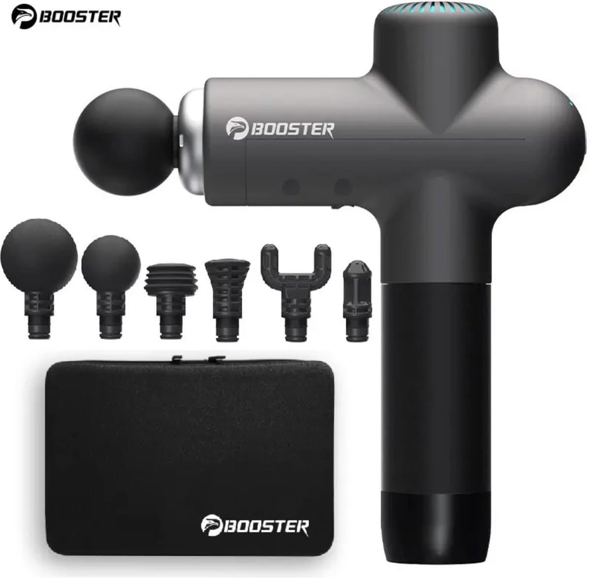 Booster Lightning Massage Gun - Massage apparaat - Koffer - 6 Opzetstukken - Smart Massage — afbeelding 1