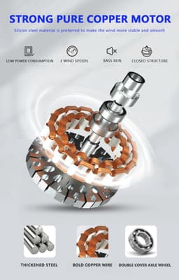 5 Lotus Ventilator Lamp - Plafondventilator - Smart Lamp - Met Dimmer - 3 Standen Ventilator - Keuken Lamp - Woonkamerlamp - Moderne lamp — thumbnail 2