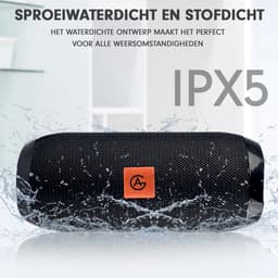 AG220 Bluetooth Speaker - Draadloos - Muziek box - 10 watt - Speakers – Draadloos – werkt op bluetooth - Spat Waterdicht - Zwart — thumbnail 2