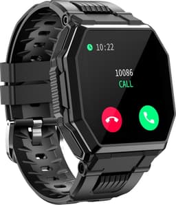 Belesy® OCTA - Smartwatch Dames - Smartwatch Heren - Horloge - 1.54 inch - Kleurenscherm - Stappenteller - Bloeddruk - Hartslag - 250+ wijzerplaten - Maak je eigen wijzerplaat - Kunststof - Zwart - Moederdag — thumbnail 2