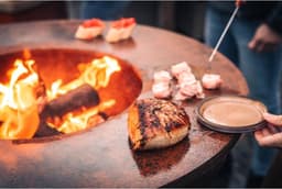 White Fire BBQ Barbecue/Vuurschaal Met Rooster — thumbnail 4