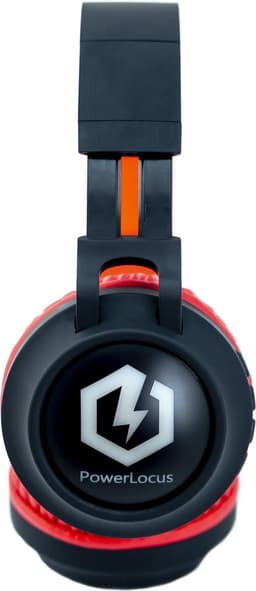 PowerLocus Buddy Draadloze On-Ear Koptelefoon voor Kinderen, LED lampjes, 85db Limiet, met Microfoon, Micro SD poort - Zwart/Rood — thumbnail 2