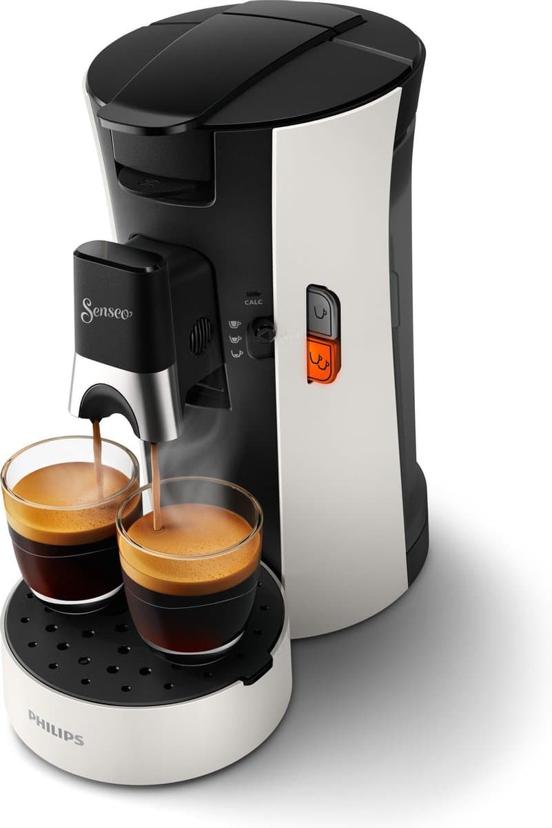 Philips Senseo Select Koffiepadmachine CSA230/00 - Keuze uit 1 of 2 Kopjes - Instelbare Intensiteit - Automatische Uitschakeling - Wit — afbeelding 1