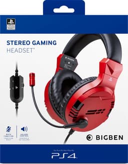 Bigben Stereo Gaming Headset V3 - PS5 & PS4 - Rood — thumbnail 5