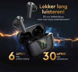 Golden Sound Oortjes draadloos - Draadloze oordopjes - Bluetooth oortjes - Active Noise Cancelling - Sport oordopjes - Led display - Touch functie - Geschikt voor elke smartphone & laptop — thumbnail 3