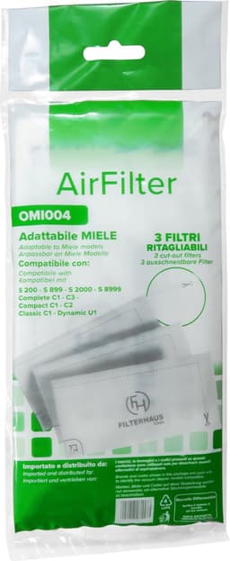 3x filter geschikt voor Miele stofzuiger - AirClean SF-SAC 20/30 - voor Complete C1 C2 C3 - Compact C1 C2 - Classic C1 - Dynamic U1 - AirCleanFilter sf-sac20/30 - Air Clean 3944711 — thumbnail 4
