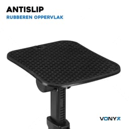 Vonyx SMS32 speaker standaard set - voor studio monitors - met tafelklem - in hoogte verstelbaar - zwart — thumbnail 4