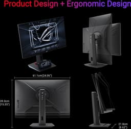 ASUS ROG Strix XG27WCMS - QHD Curved Gaming Monitor - 280Hz - 1ms - USB-C - FreeSync Premium - 27 Inch — thumbnail 5