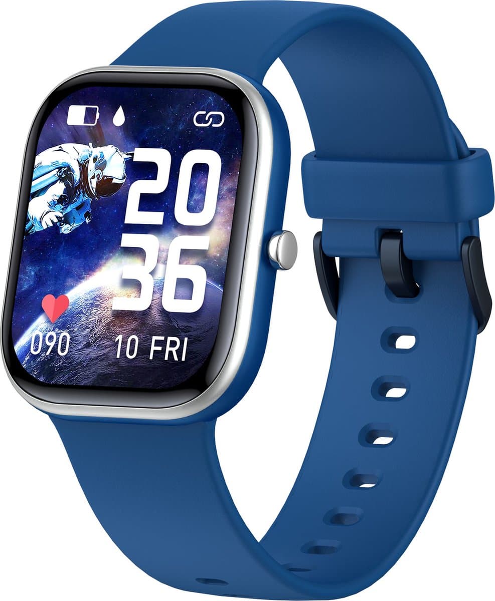 Smartwatch Kinderen - Hartslag - Stappen - 20 Alarmen - Blauw — afbeelding 1