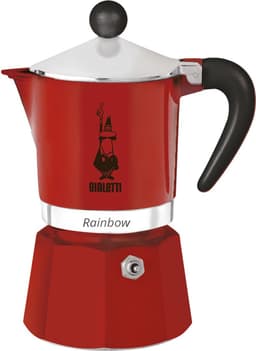 Bialetti Rainbow Rood Percolator – 300 ml – 6 kops – Italiaanse Espresso Maker — thumbnail 4