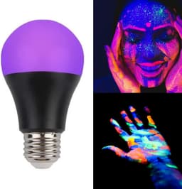 Blacklight UV Lamp 12W - E27 Fitting - Neon Verlichting - Glow in the Dark — thumbnail 1