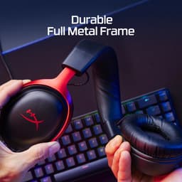 HyperX Cloud III Wired Gaming Headset - Zwart/Rood (PC, PS5, Xbox Series X/S) — thumbnail 5