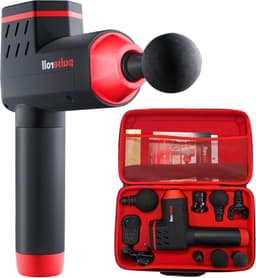 Massage gun - Pro Atleet Grade Percussie Handheld Diepe Weefselspier - Volledige Grootte - 4 Snelheden - 4 Koppen & Draagtas - Zwart massage gun — thumbnail 1