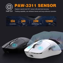 Fuegobird T68 - 2.4G Draadloze Gaming Muis - 12000DPI - PAW3311 - FPS/MOBA/MMO - Gaming muizen - Ultra licht - Zwart — thumbnail 3