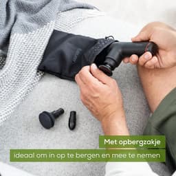 Compact massagepistool met 3 opzetstukken, zachte triggerpuntmassage voor gevoelige lichaamsgebieden — thumbnail 4