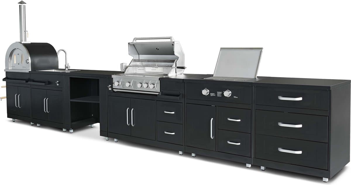 Oviala - Buitenkeuken met 6 elementen en kookmodule - Memphis — afbeelding 1