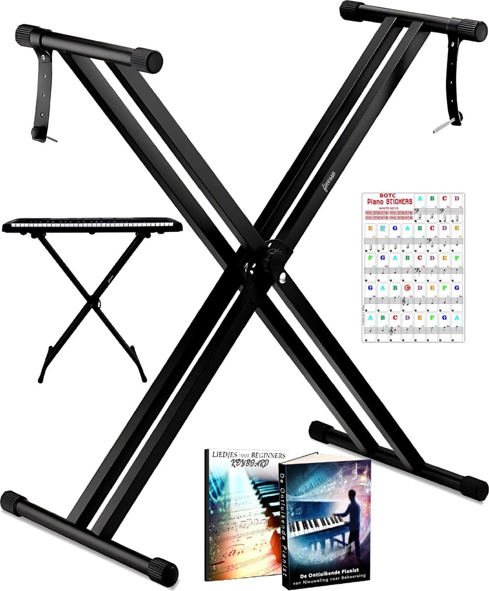 Finesse Keyboard Standaard - Verstelbaar - Statief - Piano Standaard - Toetsenbord Standaard — afbeelding 1