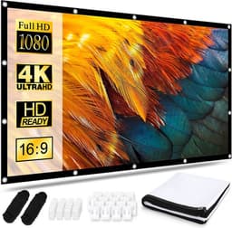 Mini Beamer - met Projectiescherm 120 inch (266 cm) - 4K Beeldkwaliteit - Android 11.0 - Projector Scherm - WIFI 6 & Bluetooth 5.2 - 200 ANSI Lumen- HD - Home Cinema - Beamerscherm - Proun — thumbnail 4