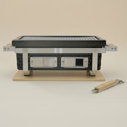 Samurai Grill - Rechthoekige Shichirin BBQ - Seizoenstunter - Tafelgrill - Hibachi - Japanse BBQ Grill - Keramische Yakitori Grill - Geschikt voor Binchotan Houtskool - 2 t/m 6 Personen - Grilloppervlakte 34 x 17,4 cm — thumbnail 1