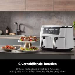Ninja Foodi AF400EUWH Limited Edition Dubbele Airfryer XXL - Twee Kookvakken - 9.5 Liter - 2470 Watt - Dual Zone Technologie — thumbnail 3