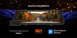 Road Angel Halo Vision64 Dashcam voor Auto Set - 10” LCD Touchscreen - 1440p QHD Beeld - Spiegel Dashcam en Achteruitrijcamera - Inclusief 64GB SD kaart — thumbnail 2