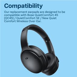 MMOBIEL Vervangende Oorkussens Geschikt voor Bose QuietComfort 45 (QC45) / QuietComfort SE / New Quiet Comfort Wireless Over-Ear Hoofdtelefoons van MMOBIEL – Protein PU Koptelefoon Oorkussens - Hoofdtelefoon Earpads — thumbnail 5
