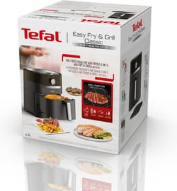 Tefal Easy Fry & Grill EY5018 - 2-in-1 Airfryer & Grill 4.2L - 1550W - Gegoten Aluminium Grillrooster - 70% Energiebesparing - Voor 4 Personen — thumbnail 4