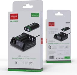 Controller Batterij 2 Stuks + Oplader Accu Set met Oplader geschikt voor Xbox Series X (S) / One (S) Controller - Battery Pack Charger — thumbnail 2