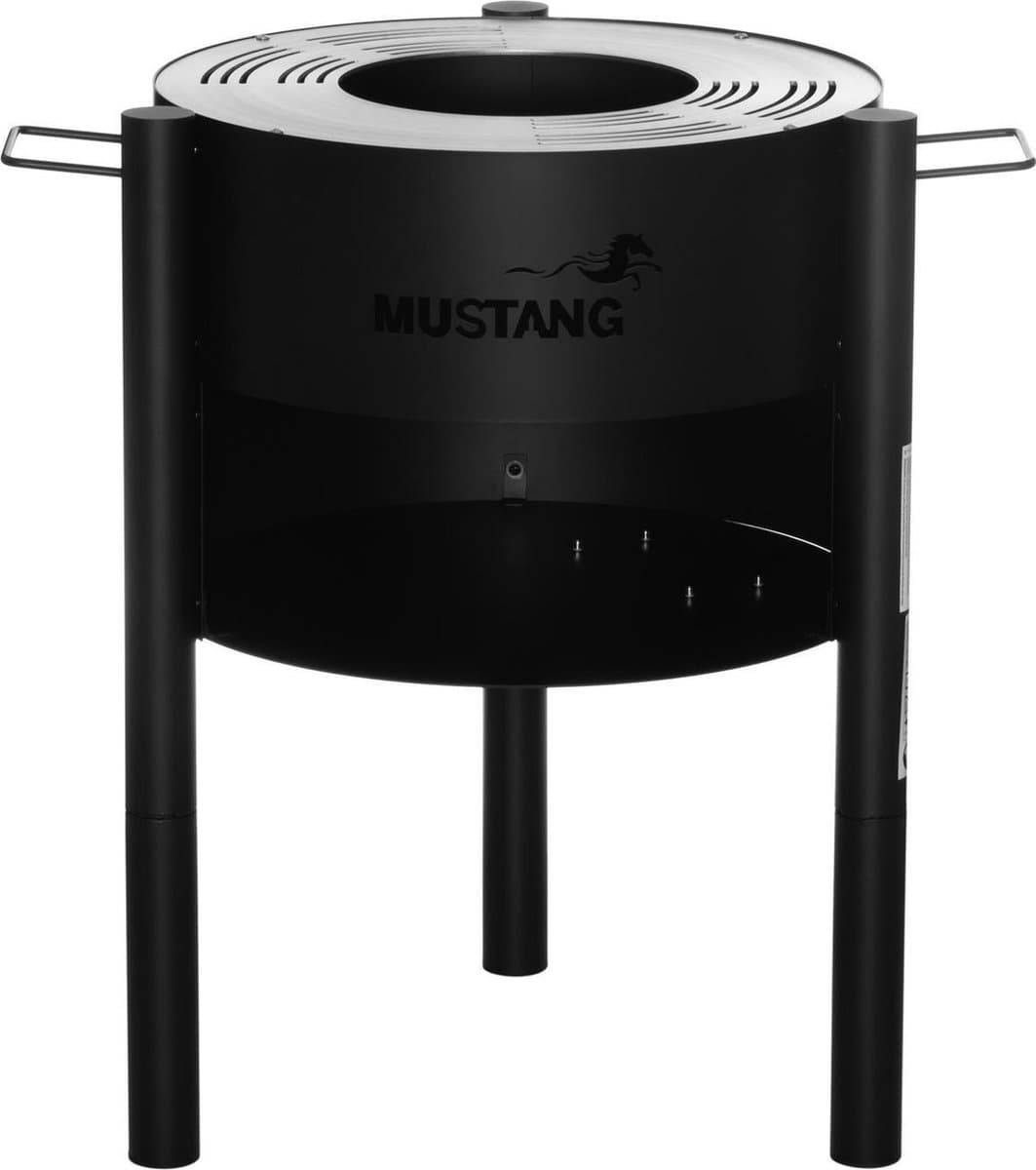 Mustang Outdoor tuinhaard barbecue Oakdale - Tuinhaard Barbecue - Barbecue - Zwart - 35.8 kg - Grilloppervlak diameter 60 cm — afbeelding 1