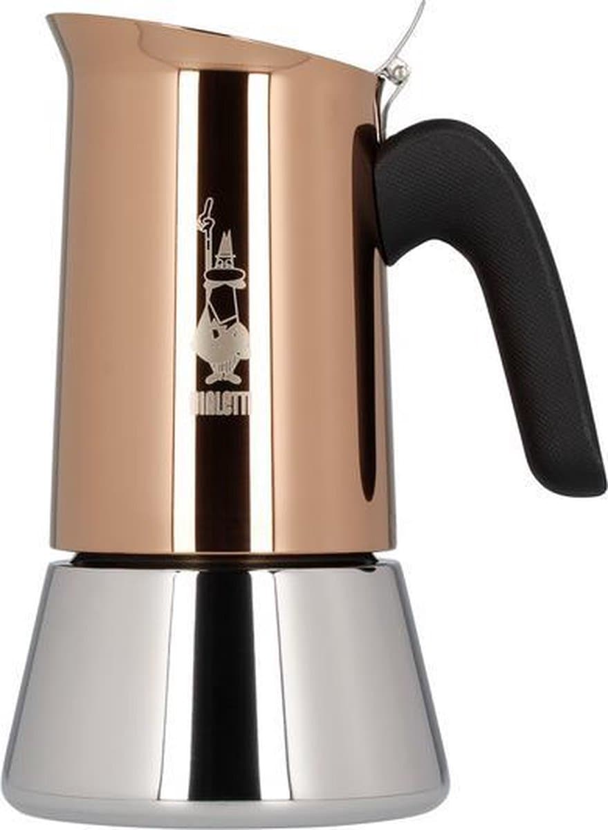 Bialetti Venus 6 Kops Koper – RVS Espressopot – 270 ml – Geschikt voor Inductie – Italiaans Design — afbeelding 1