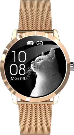 Belesy® Q8LG 2022 - Smartwatch Dames – Smartwatch Heren - Horloge- 1.09 inch - Kleurenscherm - Stappenteller - Bloeddruk - Hartslag - 75+ Wijzerplaten – Sporten - Staal – Rosé Goud — thumbnail 4