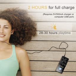 AGPTEK 16GB Bluetooth 4.0 MP3-luidspreker met aanraaktoetsen, metalen muziekspeler voor sport, aparte volume-/vergrendelingsknop, ondersteunt geheugenkaarten tot 128 GB (niet meegeleverd), zwart — thumbnail 5