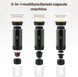 Florixa® Draagbare Koffiemachine - Blender To Go - Draagbare Blender - Wit - 27cm x 9cm x 9cm — thumbnail 4