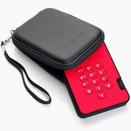 Beveiligde Externe Harde Schijf 1TB Rood - PIN Beveiliging & Hardware Encryptie — thumbnail 4