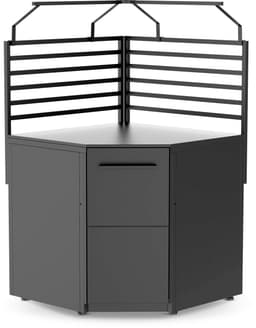 Cozze® back grid corner voor keukenorganisatie - compact en stijlvol wandrek van aluminium — thumbnail 2