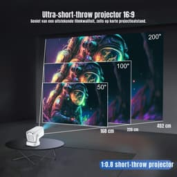 SVN® Draagbare beamer - Beamer - Projector - Mini Beamer - Wit - 20cm x 11cm x 10cm — thumbnail 5