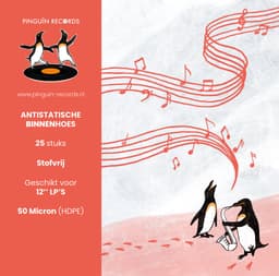 Pinguïn Records – LP binnenhoezen – 25 stuks – Vinylcare - LP beschermhoezen – LP hoezen – Antistatische (HDPE) binnenhoes – Transparant – 50 micron – Binnenhoes geschikt voor 12 inch vinyl — thumbnail 2