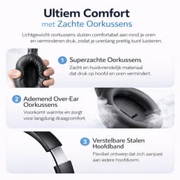 Ulistin - Noise cancelling hoofdtelefoon - Koptelefoon Draadloos - Bluetooth - Over-ear — thumbnail 2