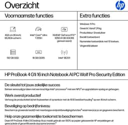 HP ProBook 4 G1i 16 AI PC Wolf Pro Security Edition Intel Core Ultra 7 255H Laptop 40,6 cm (16") WUXGA 16 GB DDR5-SDRAM 512 GB SSD Wi-Fi 7 (802.11be) Windows 11 Pro Zilver — thumbnail 2