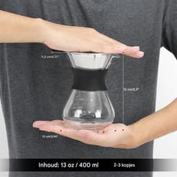 Ynkkvre -French Press - Koffiezetapparaat - Dubbelwandig Filter Zonder Papieren Filters 400 Ml - 2-3 Koppen - Thuis/Zwart — thumbnail 4