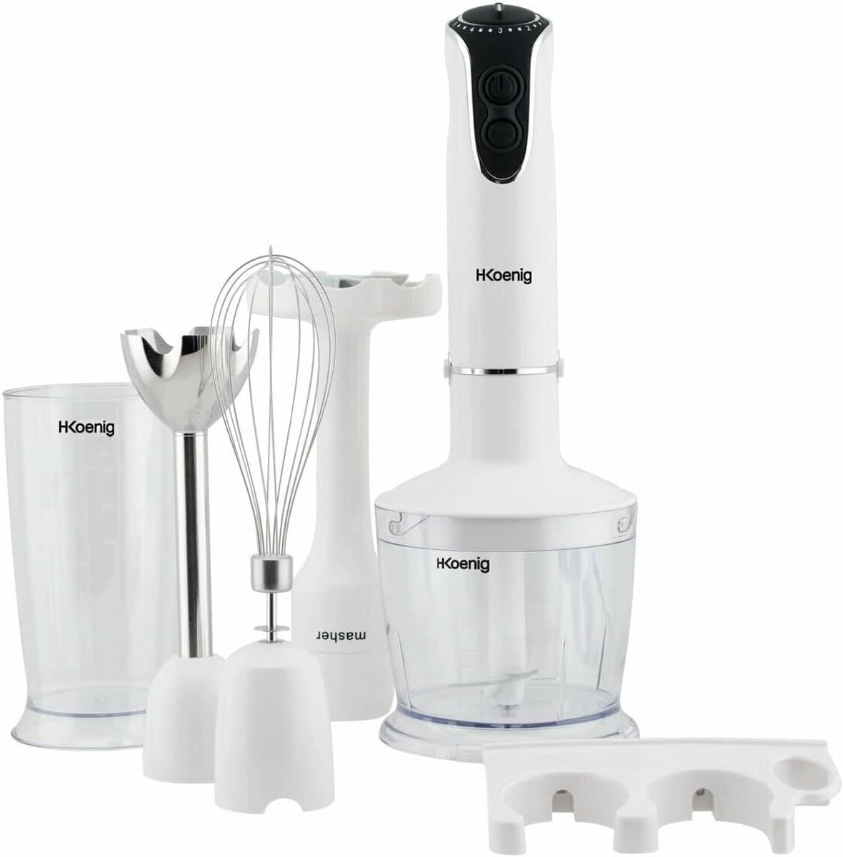 Krachtige 4-in-1 Keukenmachine Blender met Diverse Functies Wit — afbeelding 1