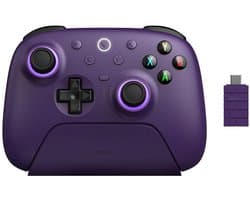 8Bitdo Ultimate 2 Wireless Gampad - Bluetooth - 2.4GHz - RGB - Paars