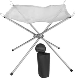 Camping Vuurplaats Driepoot - Vouwbaar RVS Kampvuur Rooster (42x42x32 cm, Zilver) — thumbnail 1