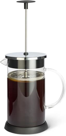 French press - French Press Koffiemaker - Thee Maker - Koffiepers - 1000 ml - Borosilicaatglas - Hoog borosilicaatglas - Drievoudig filtersysteem - Vaatwasmachinebestendig - Zwart — thumbnail 1