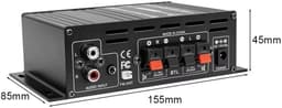 AK-380 Bluetooth 5.0 Hifi-Versterker - 2.0 Kanalen - 40W X 2 - Maximaal Vermogen 400W - Mini-Stereoversterker - met USB/SD-Kaartsleuf en Fm-Radio - Geschikt voor Auto- en Thuisluidsprekers — thumbnail 5