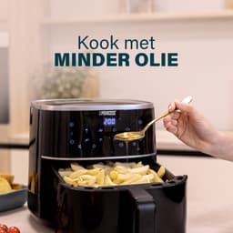 Princess Digitale Airfryer XL 182244 - 6 liter - Groot - PFAS vrij - Heteluchtfriteuse - Zwart - Digital Touchscreen - 8 Automatische Programma's - Inclusief in hoogte verstelbaar Grillrack - WK — thumbnail 2