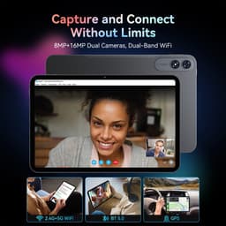 TABWEE T60 Pro - Tablet - 13.4 Inch FHD - 24GB RAM - 256GB ROM - Android 15 - Grijs — thumbnail 4