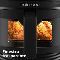 Luchtfriteuse 4 liter - 8 voorkeuzes bakken roosteren grillen - digitale touchscreen - kijkvenster - shake-herinnering - 78 recepten - geschikt voor 4-8 personen - gemakkelijk schoonmaken antiaanbaklaag — thumbnail 5