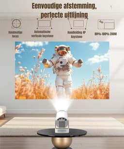 DYNA® Mini beamers - Projector - Mini beamer - Wit -10cm x 10cm x 18cm — thumbnail 5
